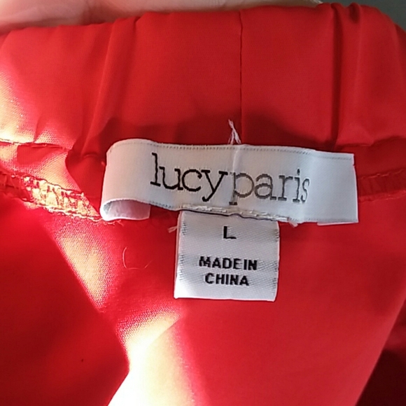 Lucy Paris tie cold shoulder polka dot  blouse - Picture 6 of 7